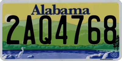 AL license plate 2AQ4768