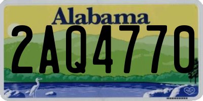 AL license plate 2AQ4770