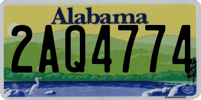 AL license plate 2AQ4774