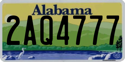 AL license plate 2AQ4777