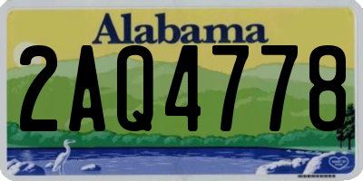 AL license plate 2AQ4778