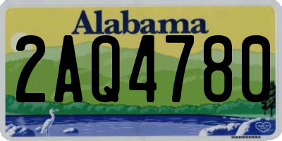 AL license plate 2AQ4780