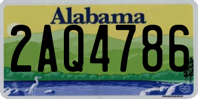 AL license plate 2AQ4786