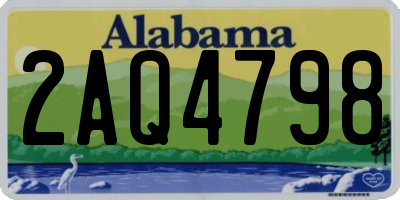 AL license plate 2AQ4798