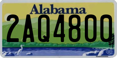AL license plate 2AQ4800