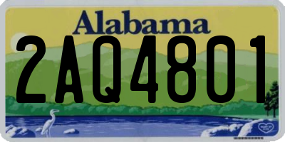 AL license plate 2AQ4801