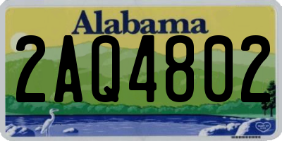 AL license plate 2AQ4802