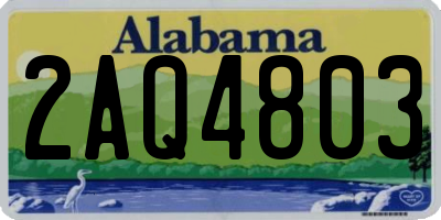 AL license plate 2AQ4803