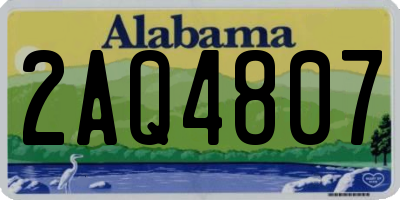 AL license plate 2AQ4807