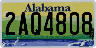 AL license plate 2AQ4808