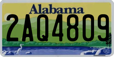 AL license plate 2AQ4809