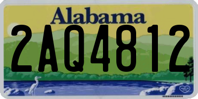 AL license plate 2AQ4812