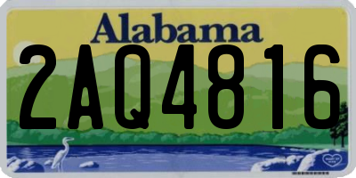 AL license plate 2AQ4816