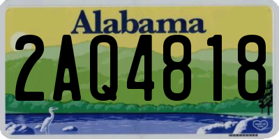 AL license plate 2AQ4818