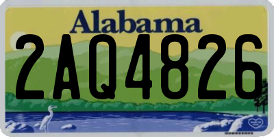AL license plate 2AQ4826
