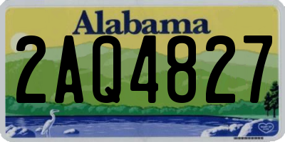 AL license plate 2AQ4827
