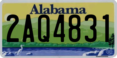 AL license plate 2AQ4831