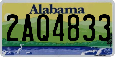 AL license plate 2AQ4833
