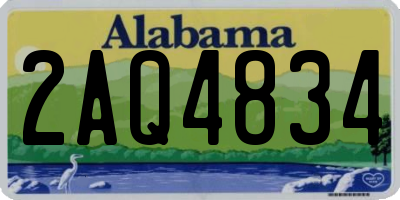 AL license plate 2AQ4834