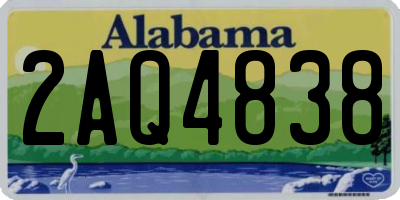 AL license plate 2AQ4838