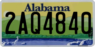 AL license plate 2AQ4840