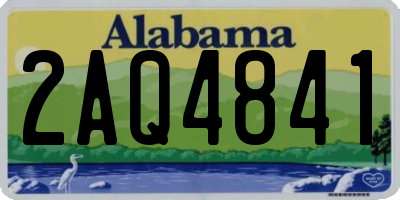 AL license plate 2AQ4841