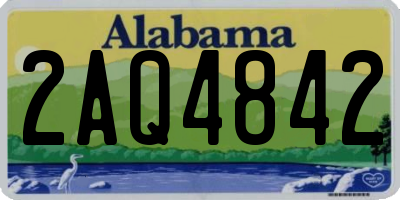 AL license plate 2AQ4842