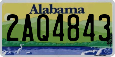 AL license plate 2AQ4843