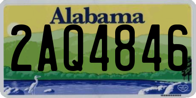 AL license plate 2AQ4846