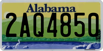 AL license plate 2AQ4850