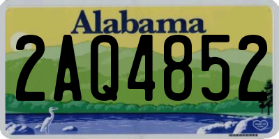 AL license plate 2AQ4852