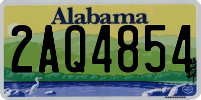 AL license plate 2AQ4854