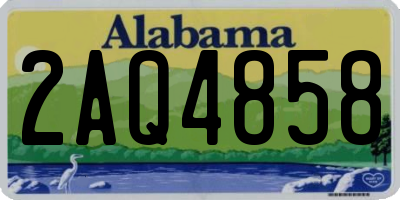 AL license plate 2AQ4858