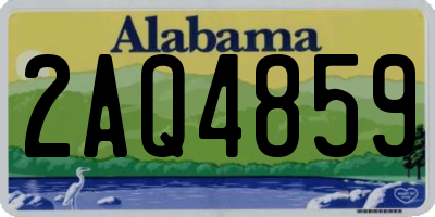 AL license plate 2AQ4859