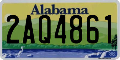 AL license plate 2AQ4861