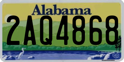 AL license plate 2AQ4868