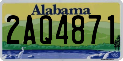 AL license plate 2AQ4871