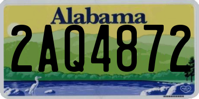 AL license plate 2AQ4872