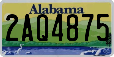 AL license plate 2AQ4875
