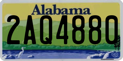 AL license plate 2AQ4880