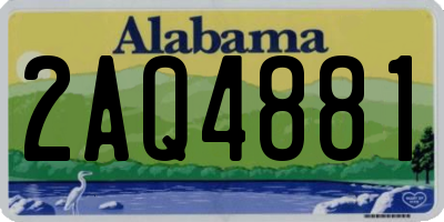 AL license plate 2AQ4881