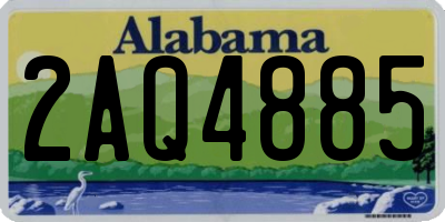 AL license plate 2AQ4885