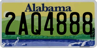 AL license plate 2AQ4888