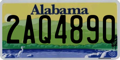 AL license plate 2AQ4890