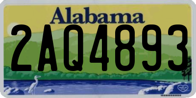 AL license plate 2AQ4893