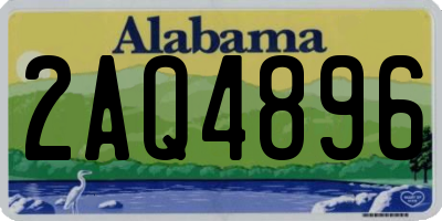 AL license plate 2AQ4896