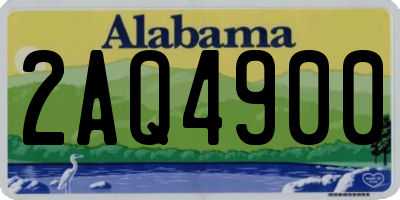 AL license plate 2AQ4900