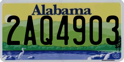 AL license plate 2AQ4903