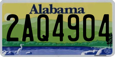 AL license plate 2AQ4904