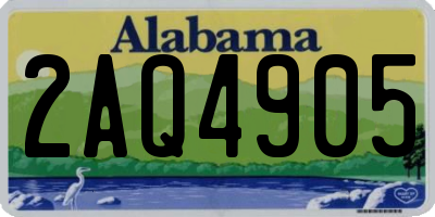 AL license plate 2AQ4905